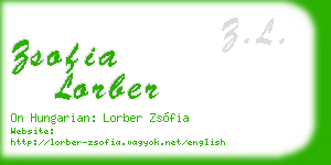 zsofia lorber business card