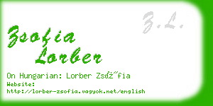 zsofia lorber business card